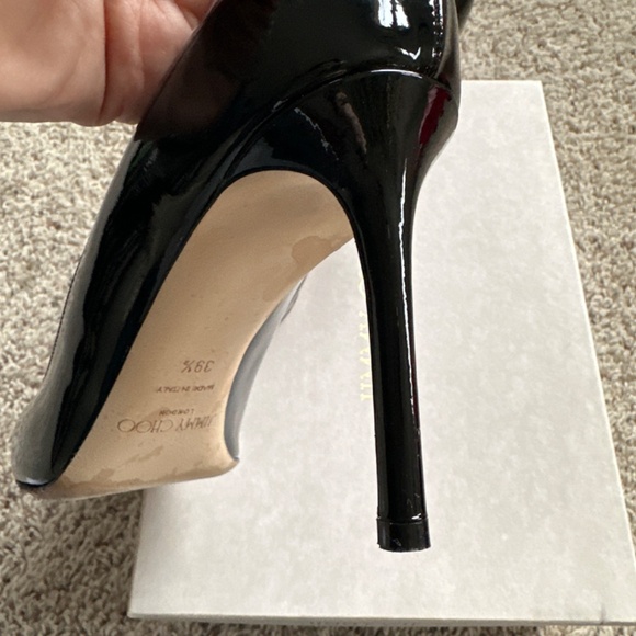 Jimmy Choo Black Patent Leather Romy 85 - Picture 5 of 7
